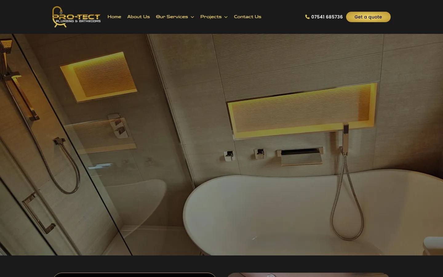 Pro-Tect Plumbing & Bathrooms website